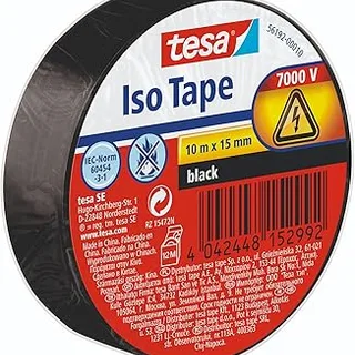 Cinta Aislante Negra Mate Tesa