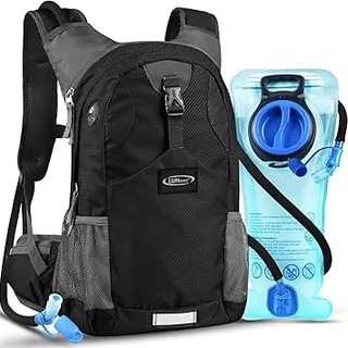 20L Mochila de Hidratación, Mochila con Bolsa de Agua 2L, Mochilas Trail Running para Correr, Ciclismo, Camping, Bicicleta Senderismo, Mochila con Sistema de Hidratación para hombresy Mujeres