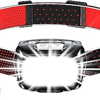 Blukar Linterna Frontal, 2000L Superbrillantes Linterna Cabeza LED Recargables con Sensor de Movimiento y Ajustable Ángulo, 8 Modos (con Luz Roja) para Camping, Correr, Bicicleta etc.