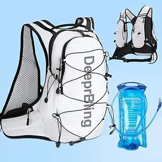 Mochila de Hidratación 12L con Bolsa de Agua 2L, Mochila Trail Running para Hombres y Mujeres, Mochila de Hidratación para Ciclismo, Mochila de Correr con Sistema Hidratación
