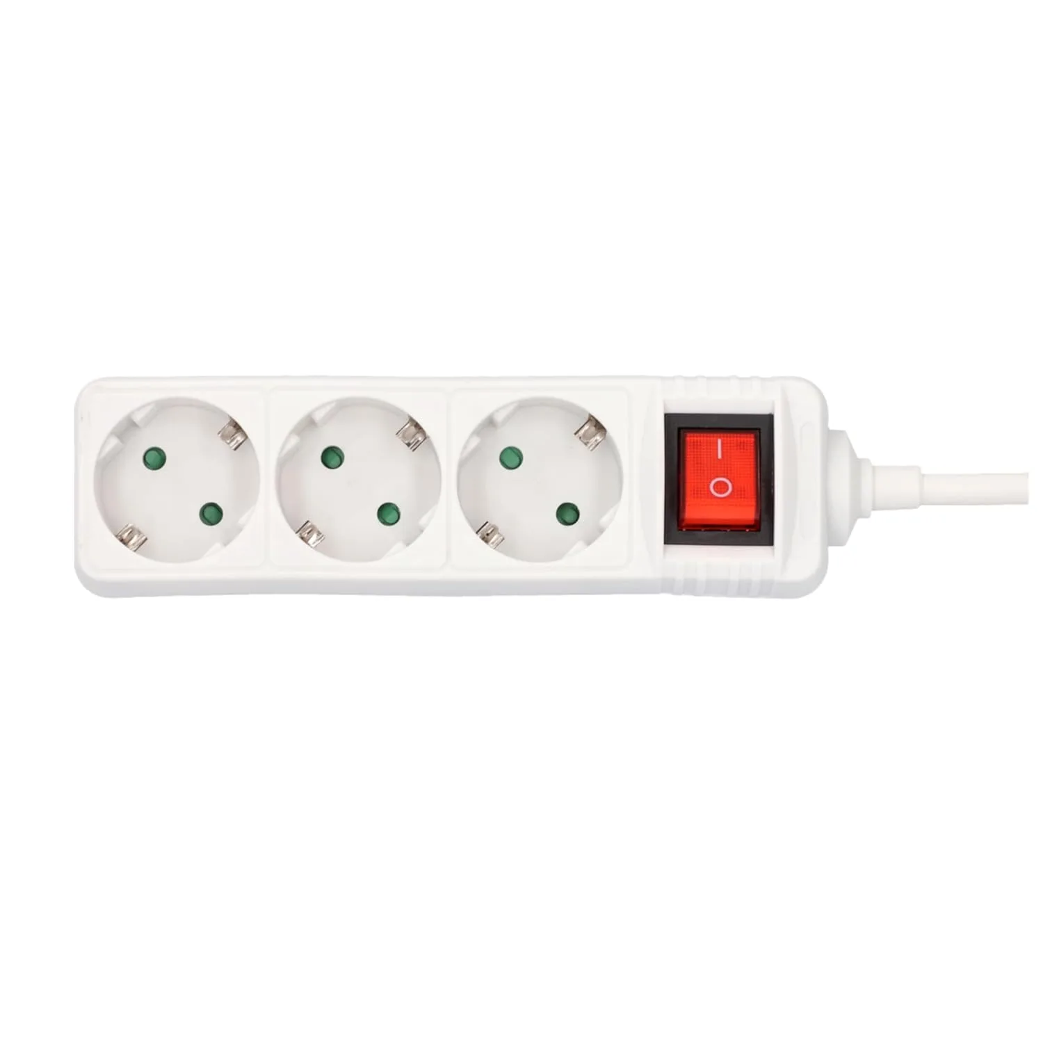 Enchufe Schuko con Interruptor y Seguridad Infantil - 3 Tomas, 3500W, 1.4m 2