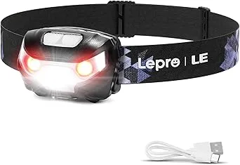 Linterna Frontal LED Recargable con 5 Modos de Luz