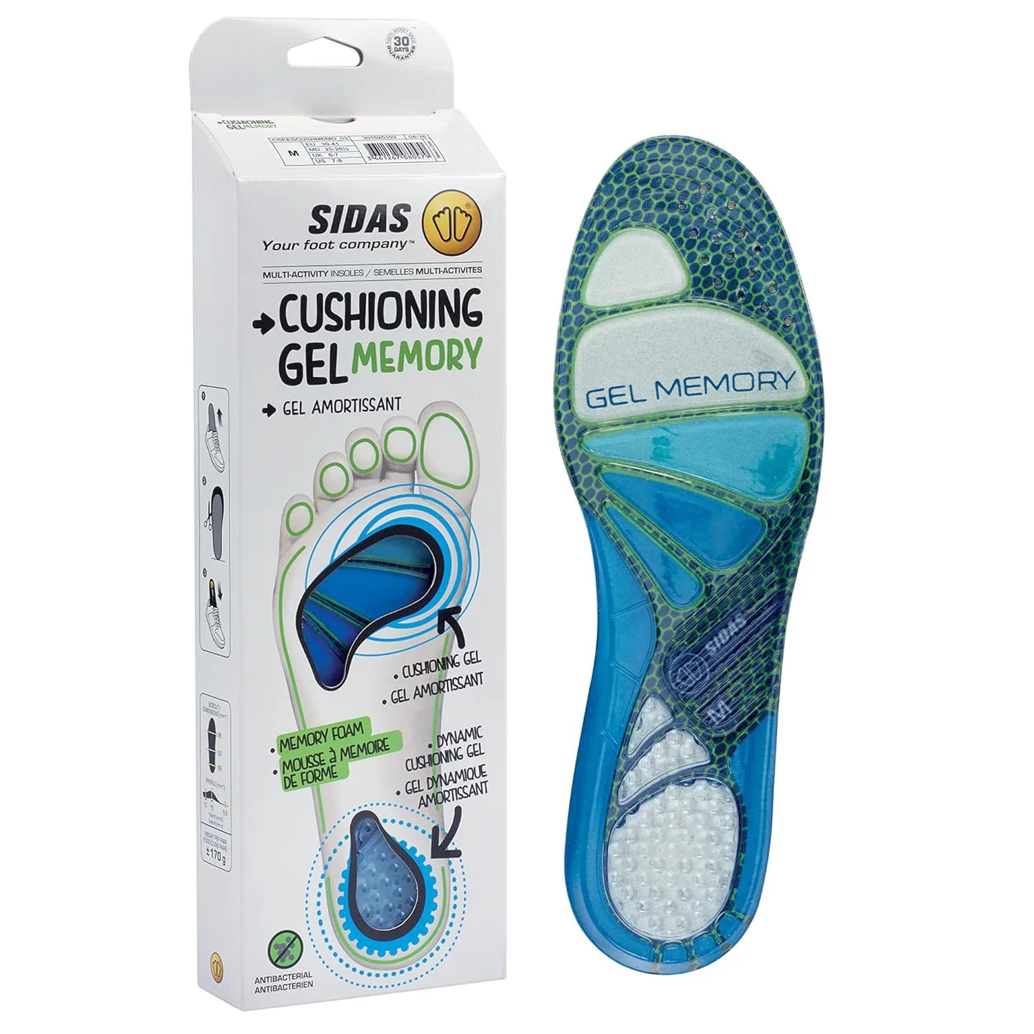 Plantillas Deportivas Sidas Cushioning Gel Memory 4