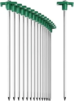 Piquetas de Acero para Carpa - Set de 16 Unidades