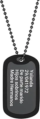 Dog Tag Militar Personalizado con Grabados