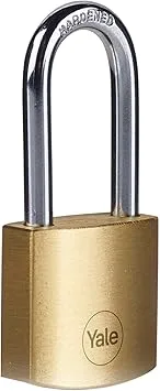 Candado Yale de Latón 30mm con 3 Llaves