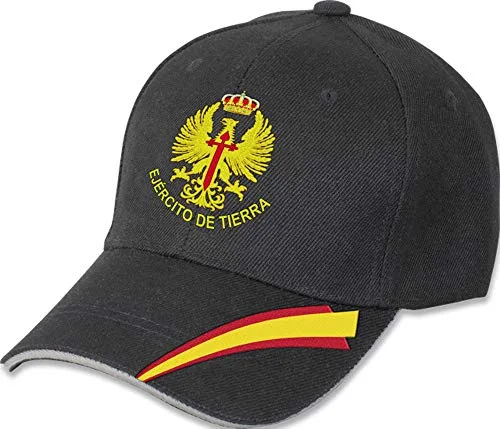 Gorra Bordada Ejército de Tierra - Negra, Talla Única Ajustable 4