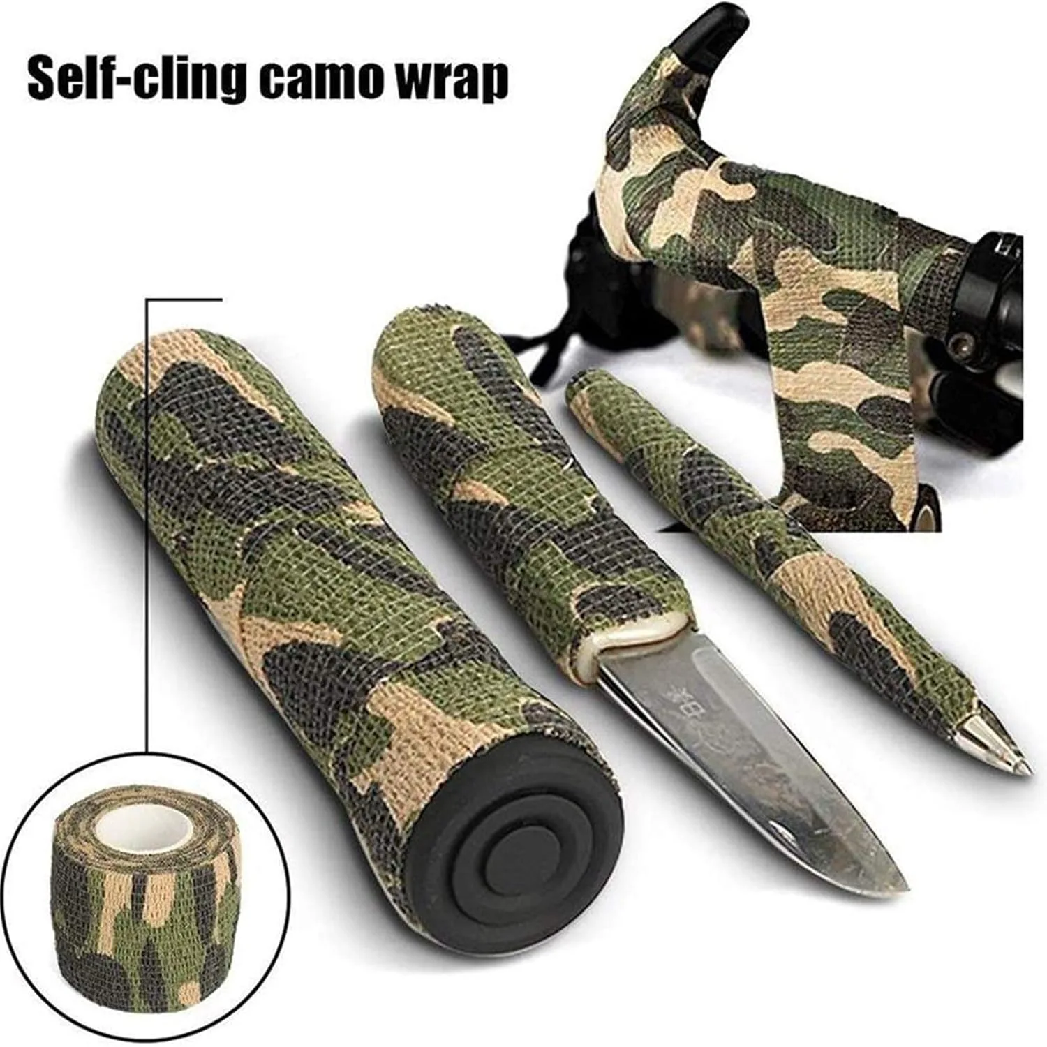 Cinta de Camuflaje Autoadhesiva (8 Rollos) - Reutilizable y Multiusos 4
