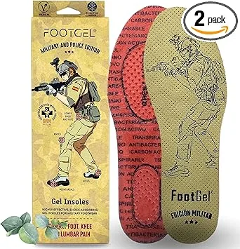 Plantillas Gel Militares para Botas de Trabajo FootGel
