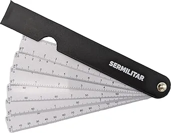 Escalímetro militar de 6 reglas y 12 escalas con funda