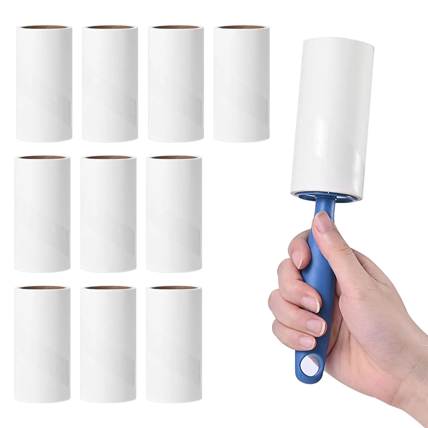 Kit de Rodillos Adhesivos Quitapelos - 12 Rollos + 2 Dispensadores 2