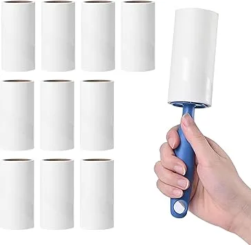 Kit de Rodillos Adhesivos Quitapelos - 12 Rollos + 2 Dispensadores