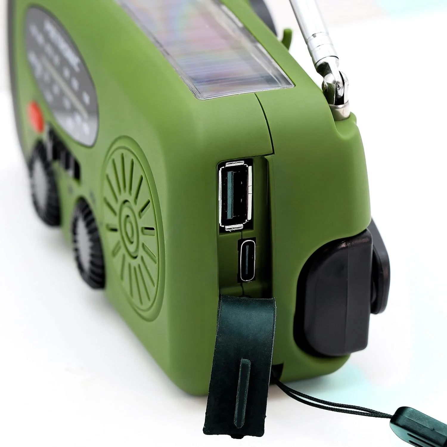 Radio Solar de Emergencia Multifunción con Linterna LED y Powerbank 4