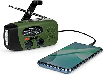 Radio Solar de Emergencia Multifunción con Linterna LED y Powerbank