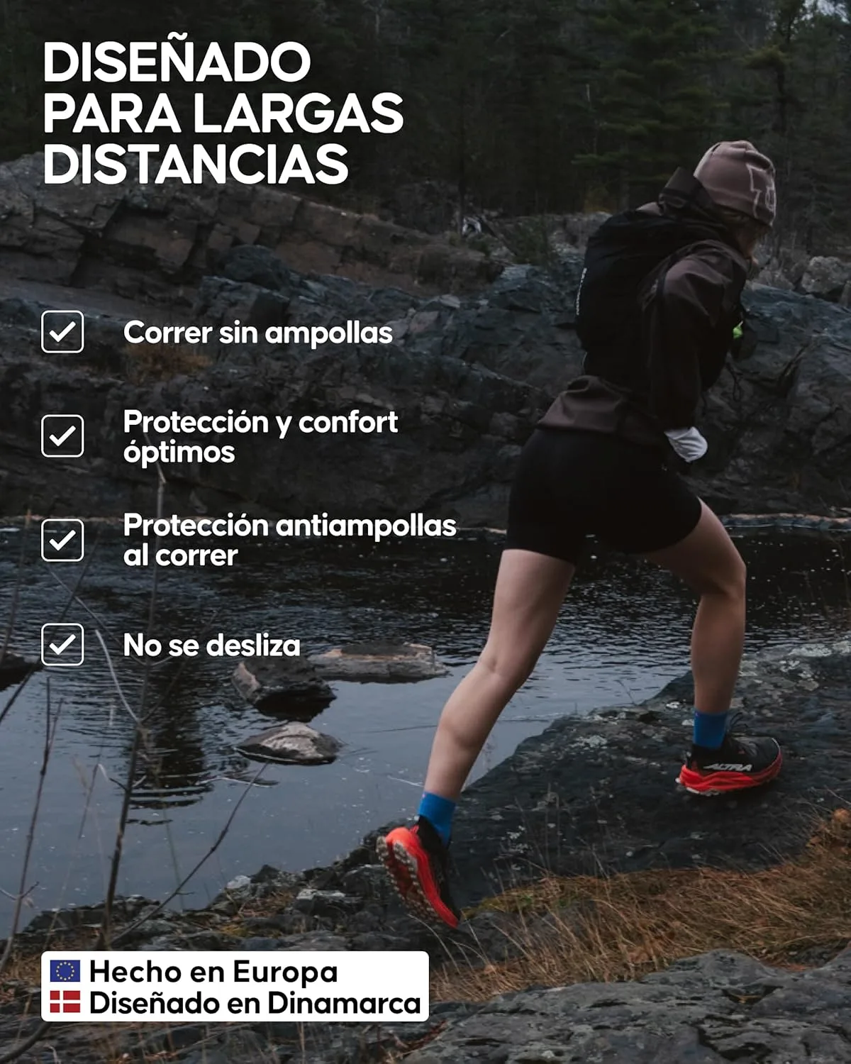Calcetines tácticos running antideslizantes y antiampollas (Pack 3 pares) 4