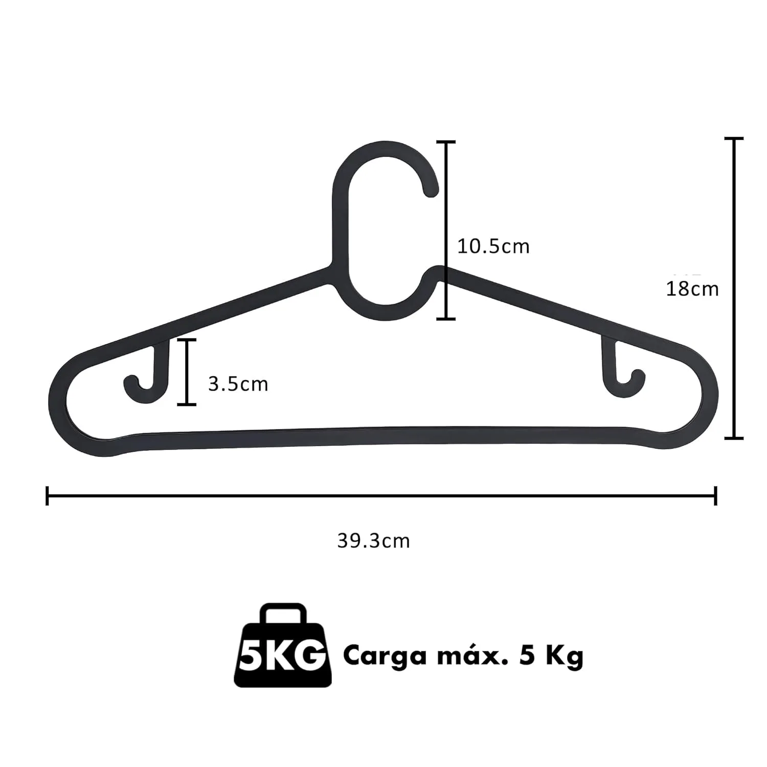 Pack 20 Perchas Resistentes Antideslizantes para Taquilla Militar 4