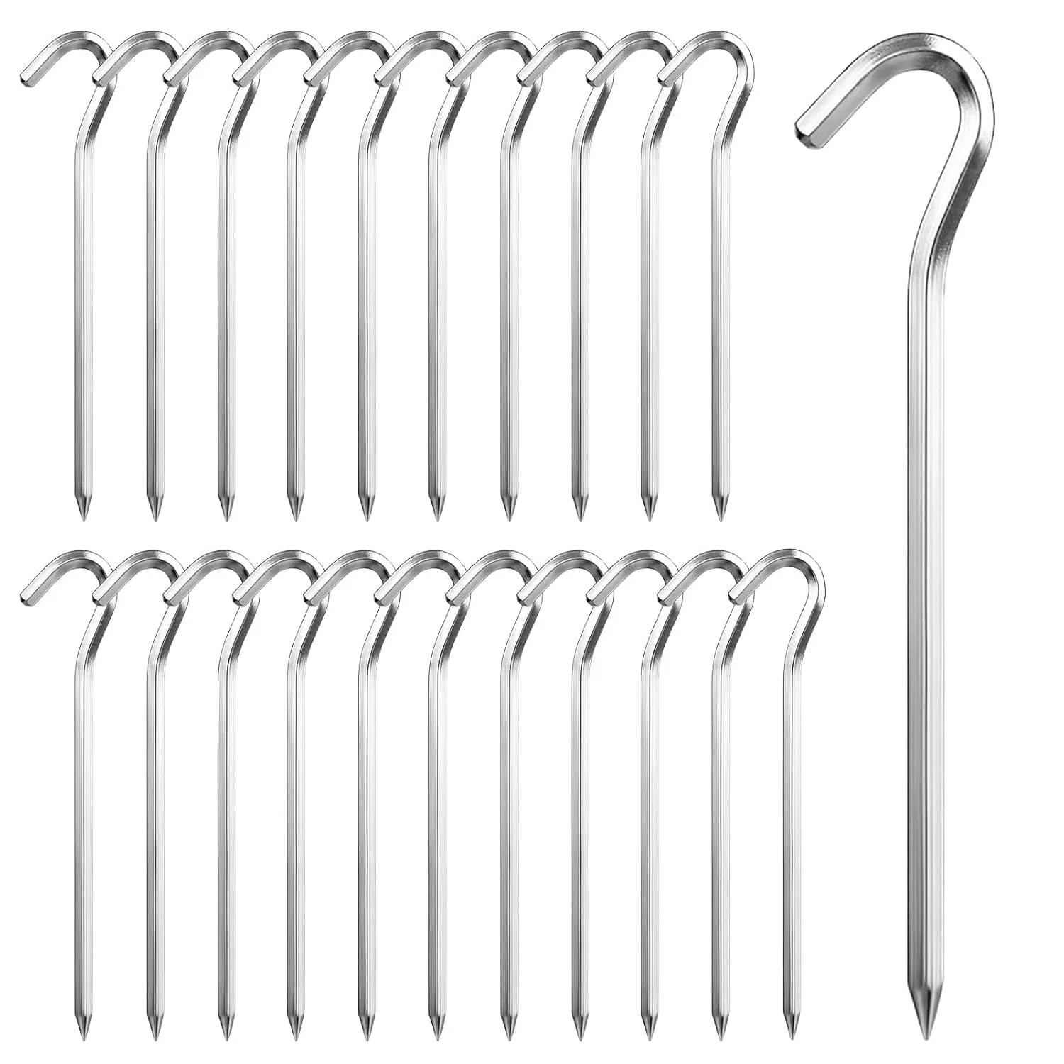 Set de 22 Estacas de Aluminio para Camping y Suelo Duro 2