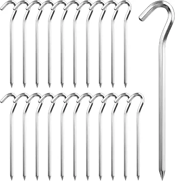 Set de 22 Estacas de Aluminio para Camping y Suelo Duro