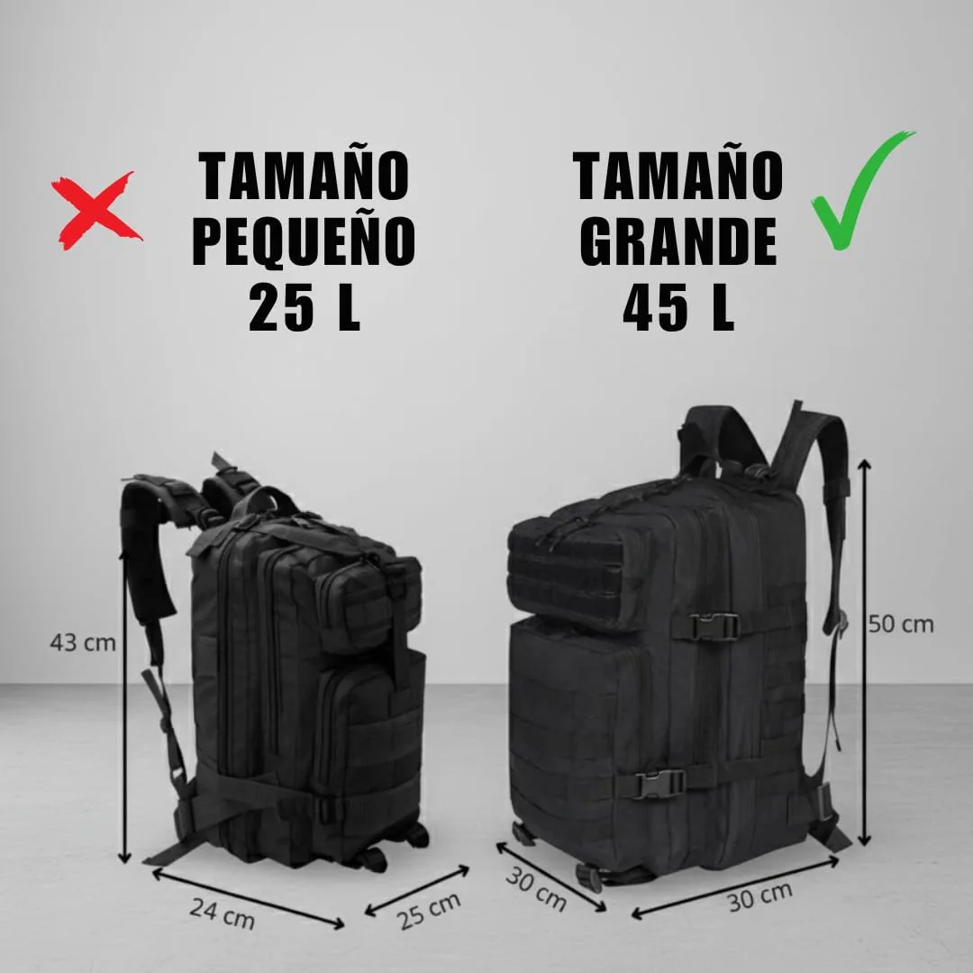 Mochila Táctica 45L con Parches España y EE.UU. 3