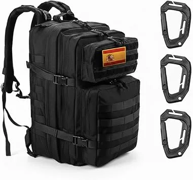 Mochila Táctica 45L con Parches España y EE.UU.